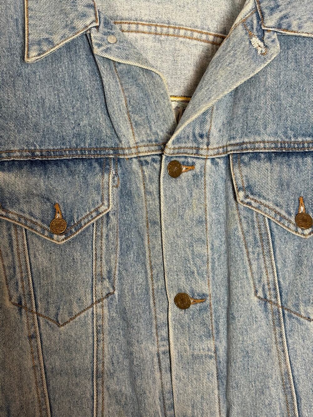 Vintage 90s Harley Davidson Taz Looney Tunes Denim Jacket XL